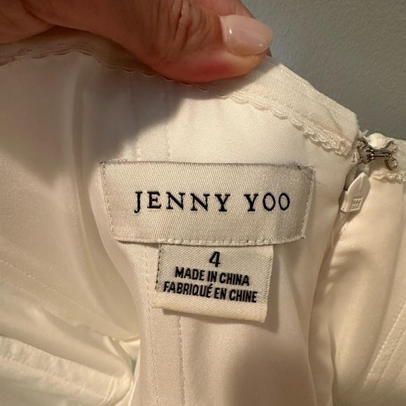 Jenny Yoo Winnie - Strapless Ivory Dress with Bow - Picture 9 of 13